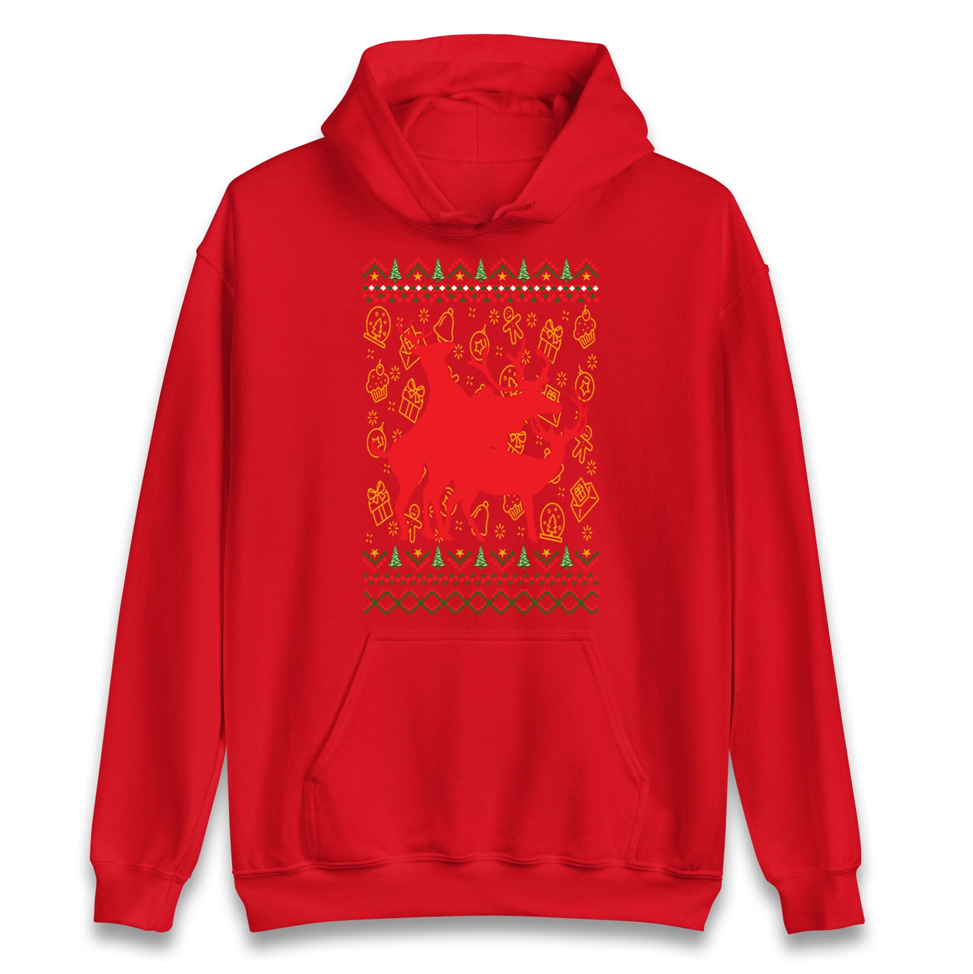 Reindeer Making Fun Christmas Hoodie