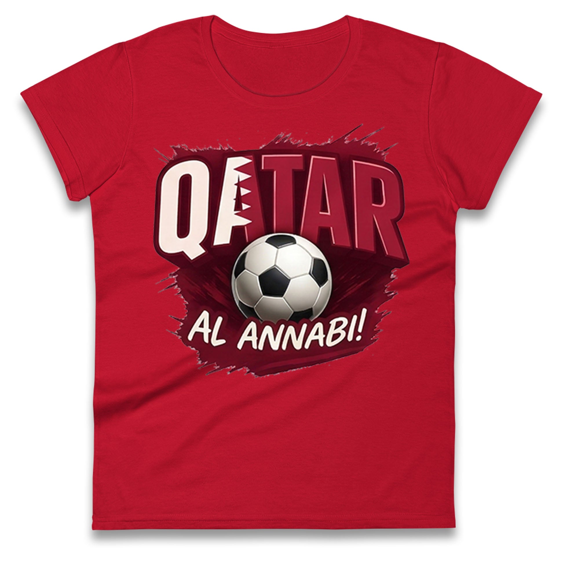 Qatar Retro World Cup Ladies T Shirt