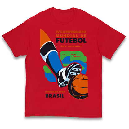 Brasil 1950 Retro World Cup Kids T Shirt
