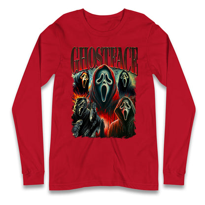 Ghost Face Halloween Bootleg Long Sleeve T Shirt