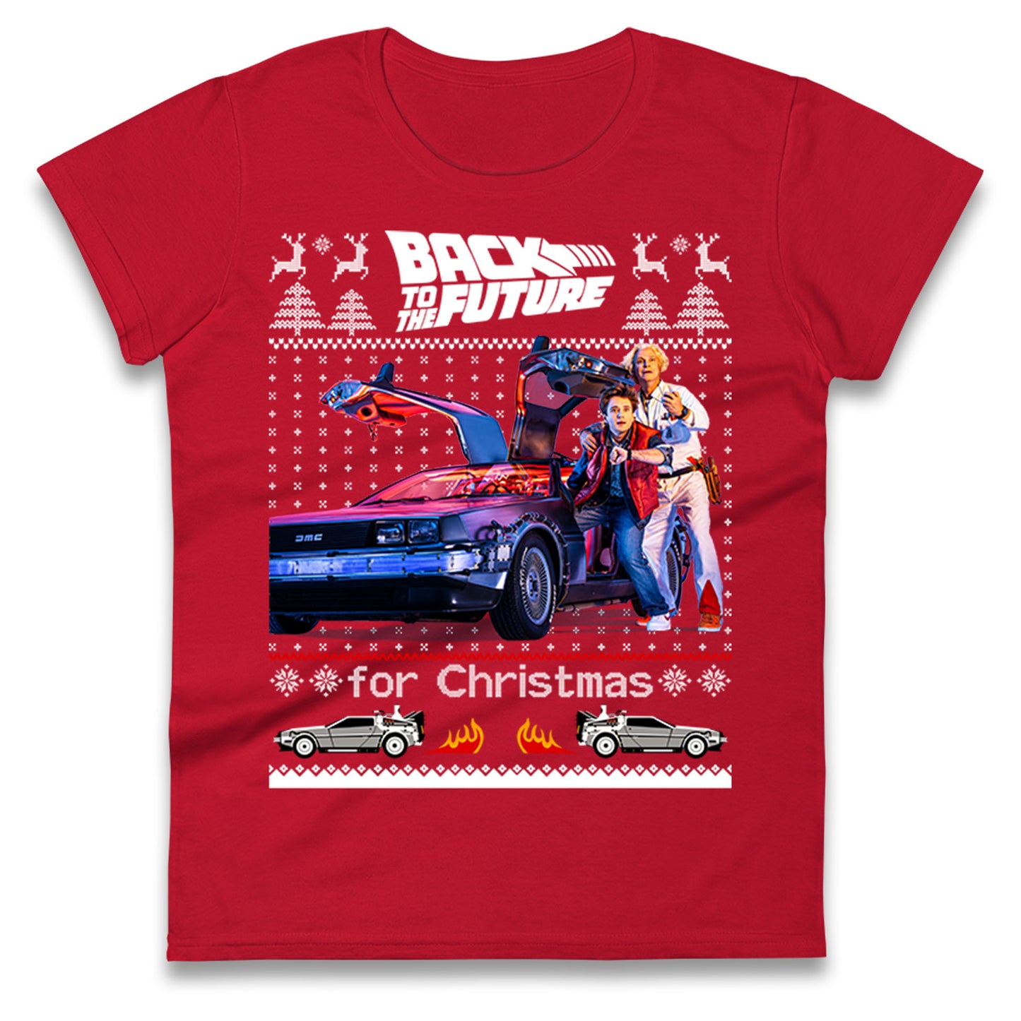 Back To The Future Christmas Ladies T Shirt