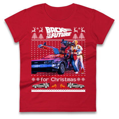 Back To The Future Christmas Ladies T Shirt
