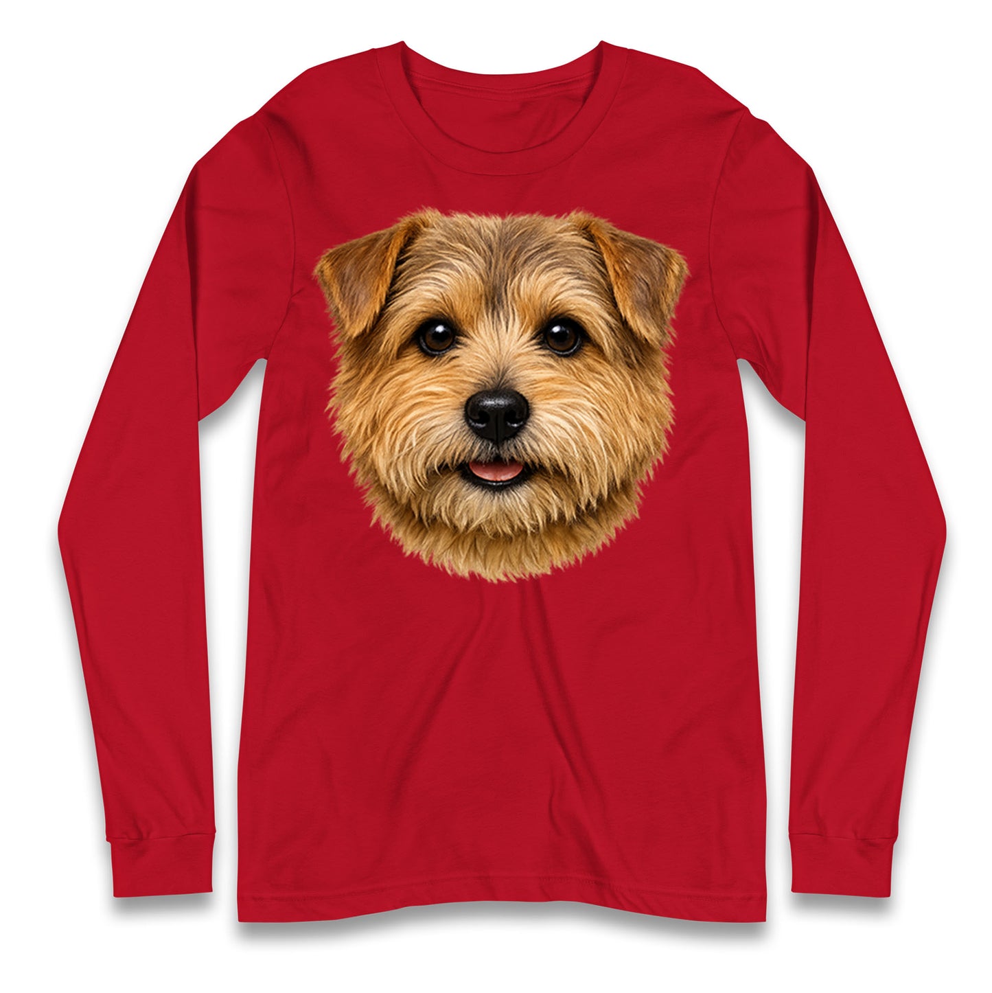Norfolk Terrier Dog Face Longsleeve T Shirt 