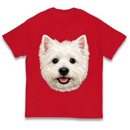 West Highland White Terrier Dog Face Kids T Shirt
