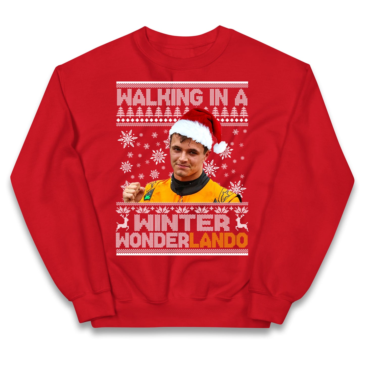 Lando Norris Christmas Kids Jumper