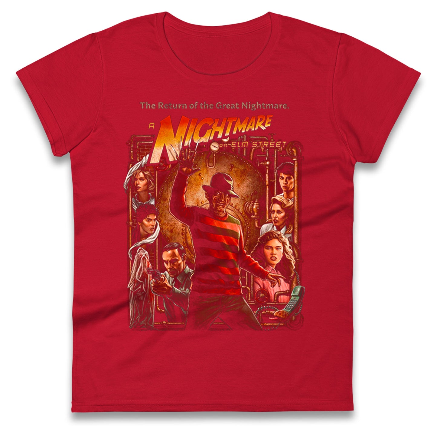 1 2 Freddy's Coming For You Ladies T Shirt