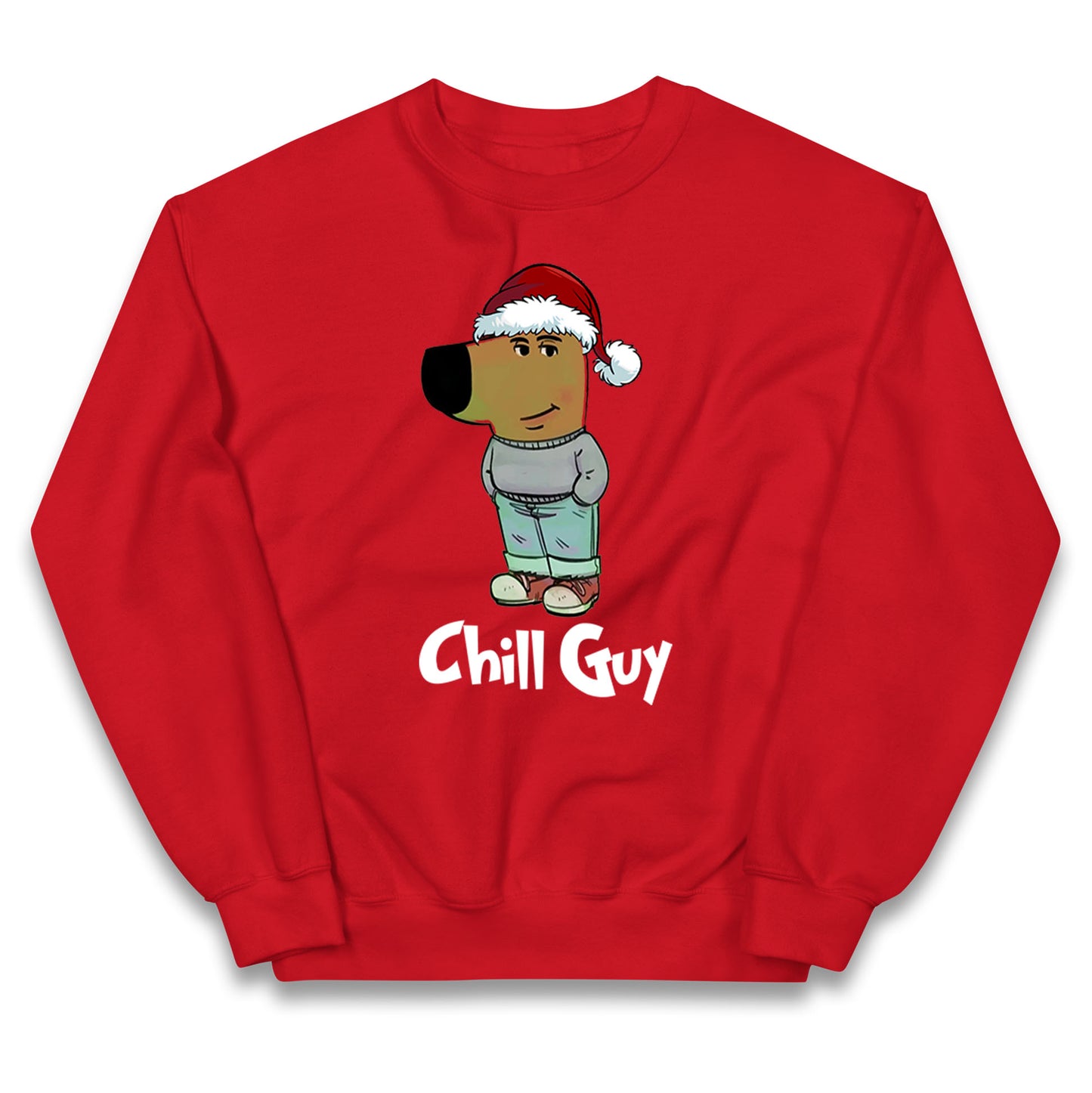 chill guy christmas jumper