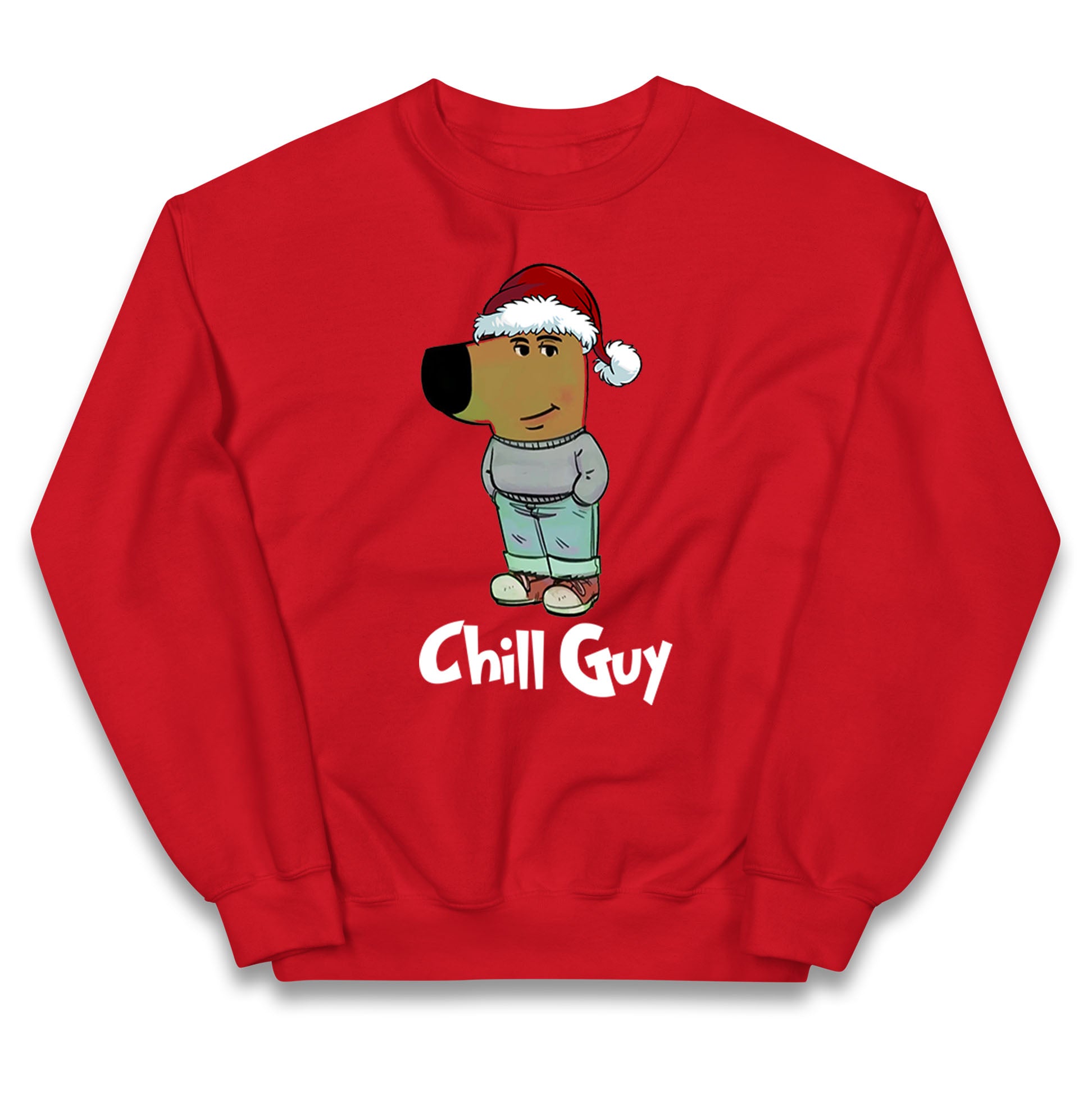 chill guy christmas jumper