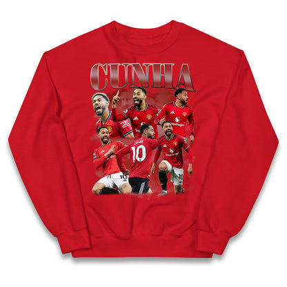 Matheus Cunha Manchester United Kids Jumper