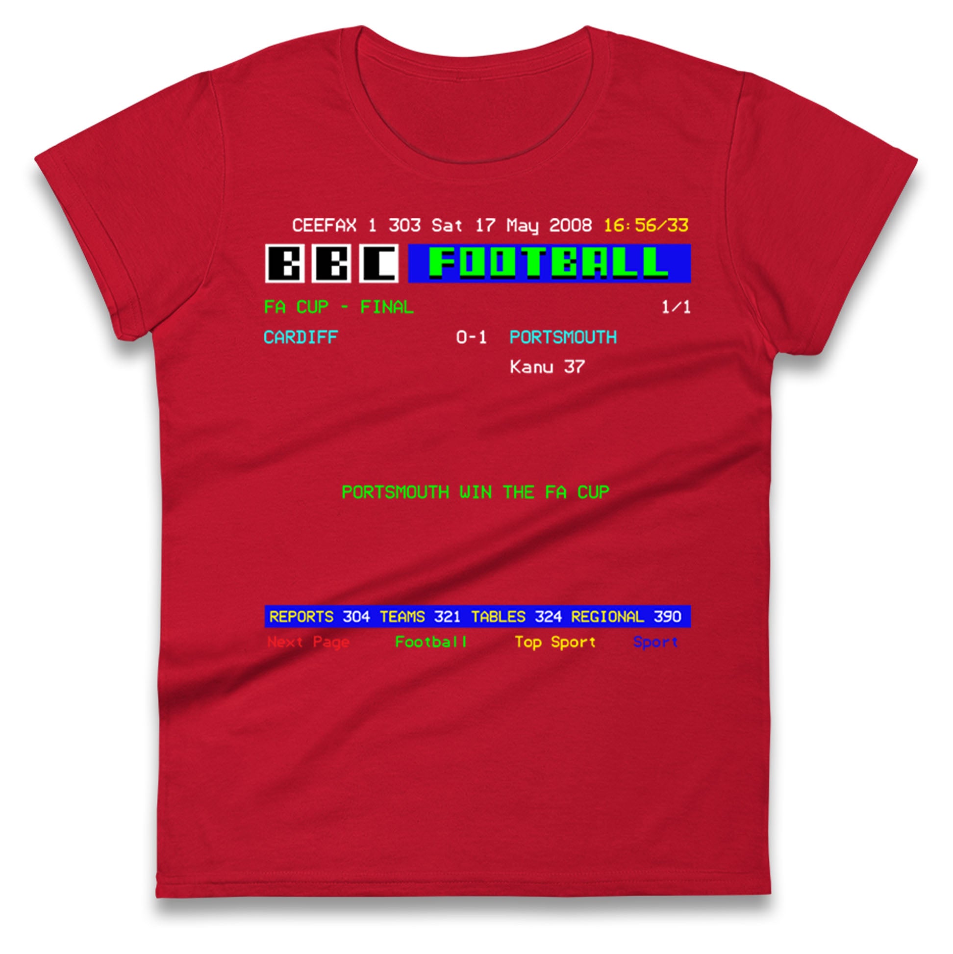 Portsmouth FA Cup Winners 2008 Ladies T Shirt