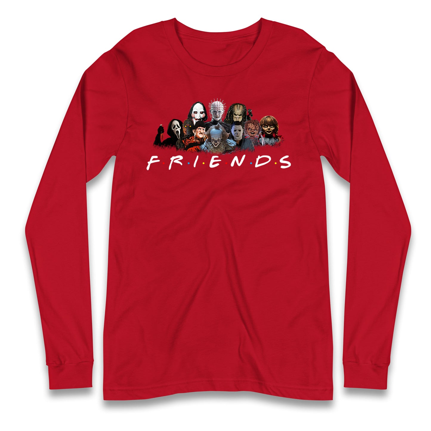 Horror Characters Friends Halloween Long Sleeve T Shirt