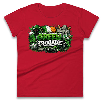 Celtic Green Brigade Football Ladies T Shirt 