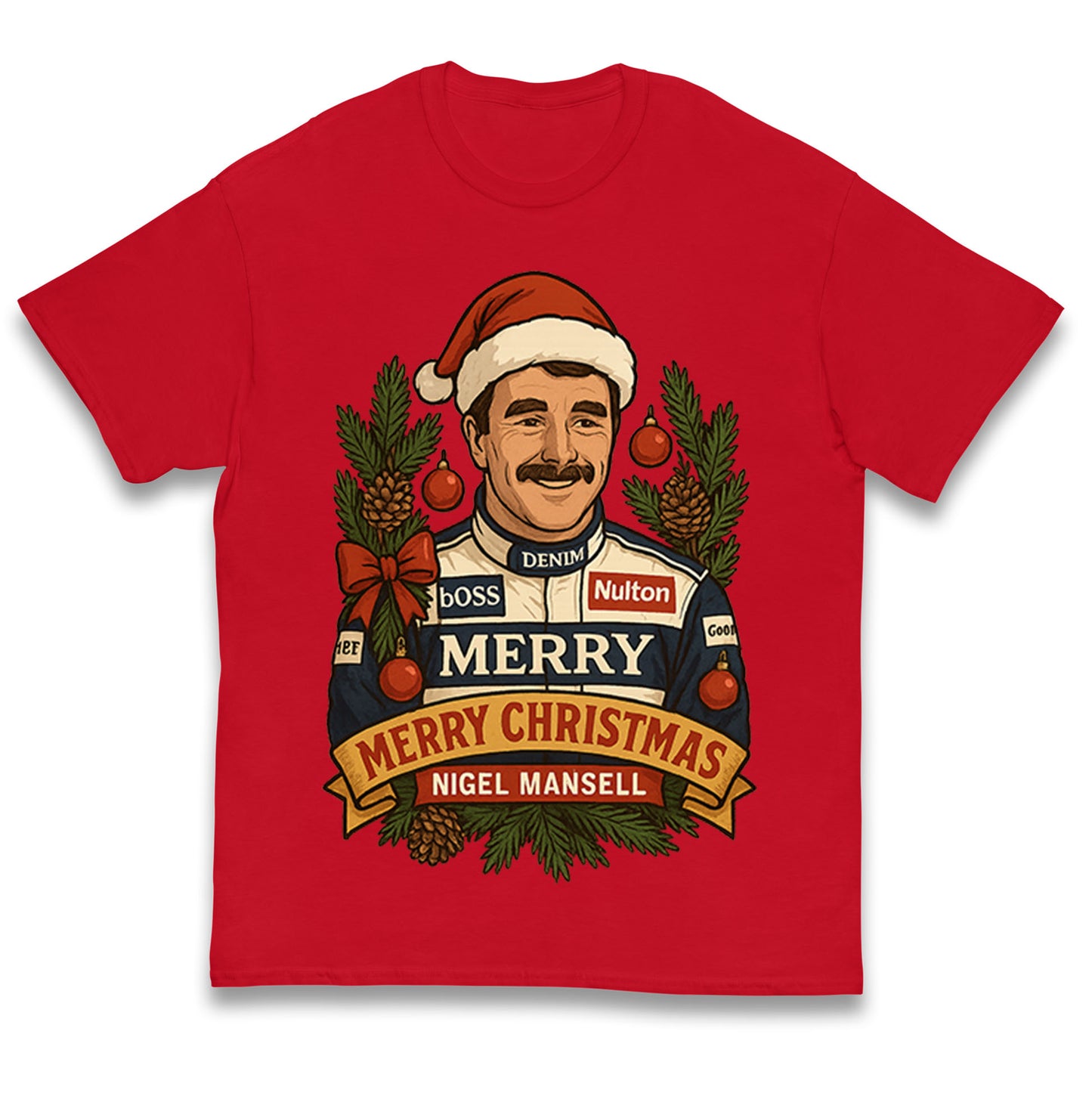 Nigel Mansell Christmas Kids T Shirt