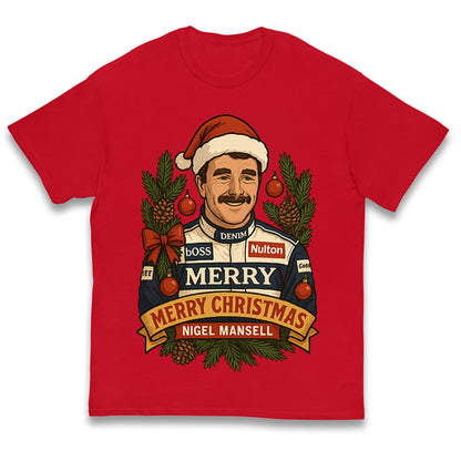 Nigel Mansell Christmas Kids T Shirt