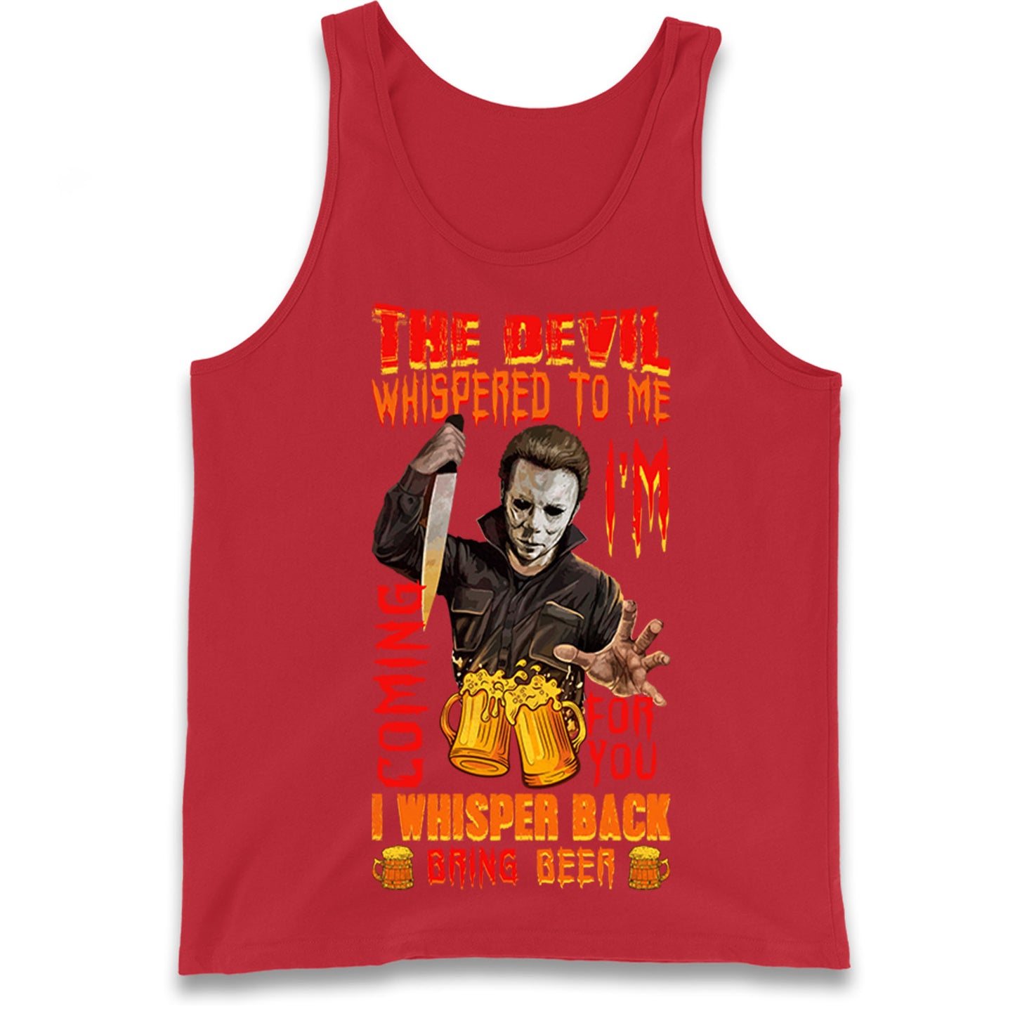 Michael Myers Haunted Halloween Tank Top
