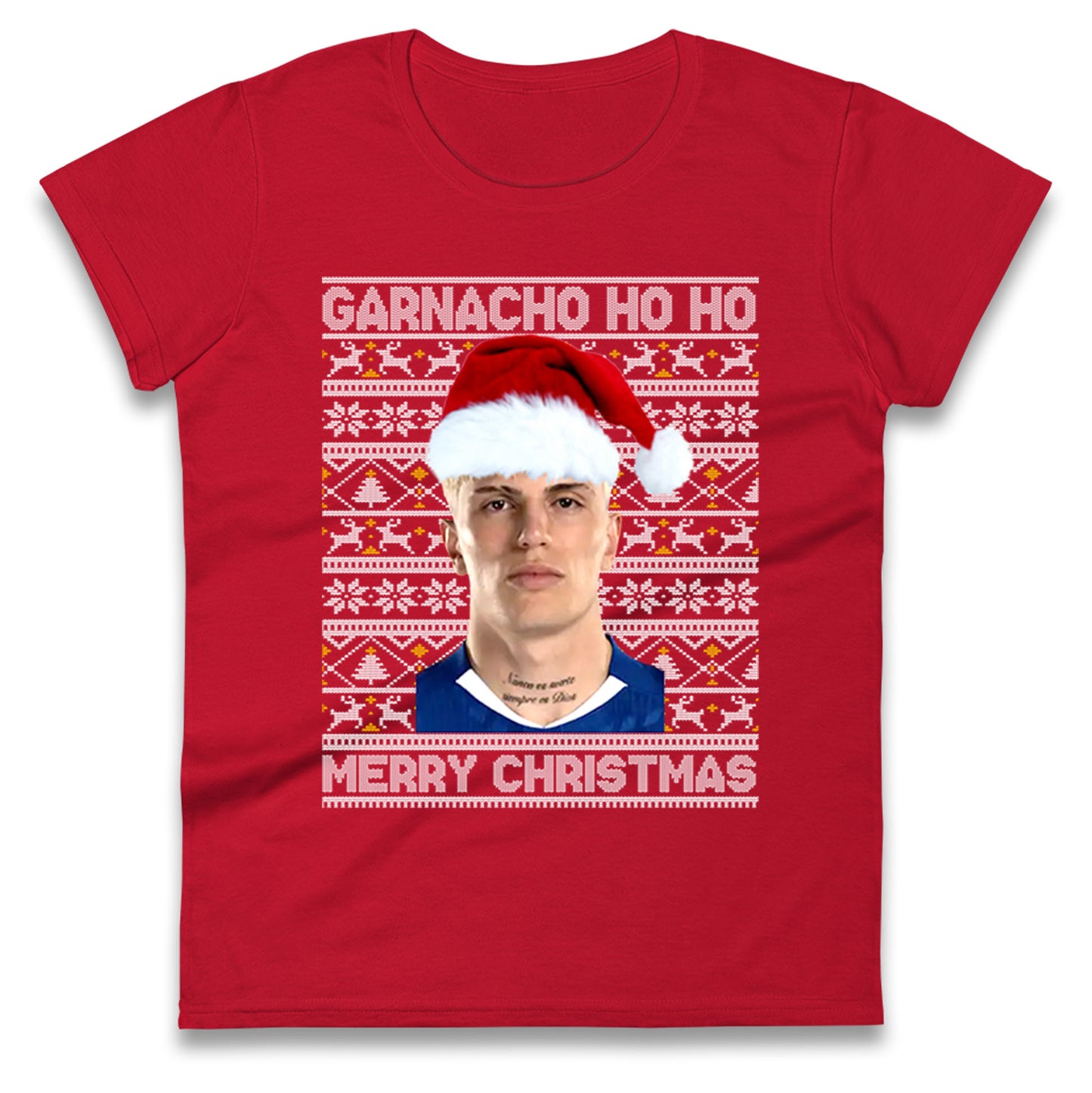 Garnacho Christmas Ladies T Shirt