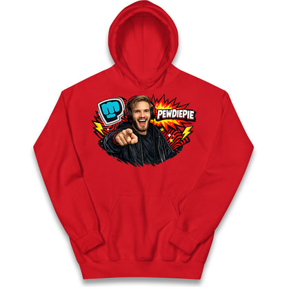 PewDiePie YouTuber Kids Hoodie