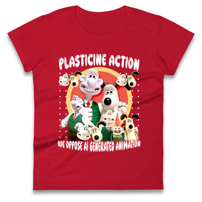 Plasticine Action Figure Ladies T Shirt