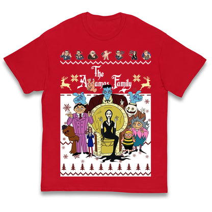 Scary Addams Christmas Kids T Shirt