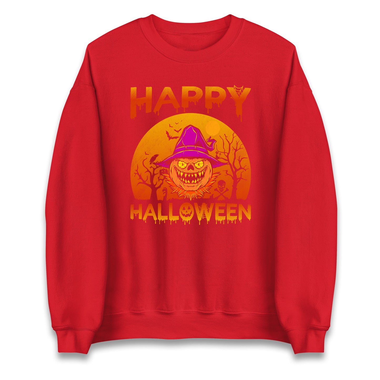 Happy Halloween Pumpkin Witch Sweatshirt
