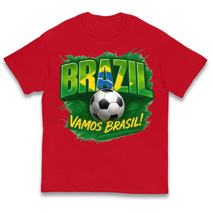 Brazil Retro Football Kids T Shirt