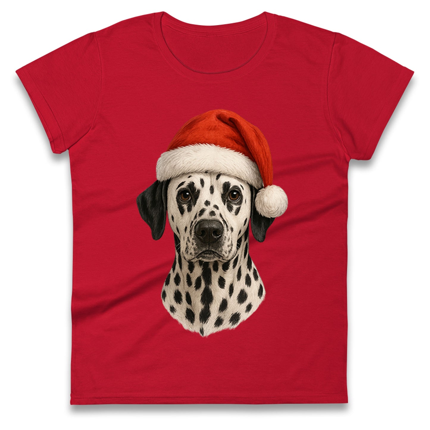 Dalmatian Dog Christmas Ladies T Shirt