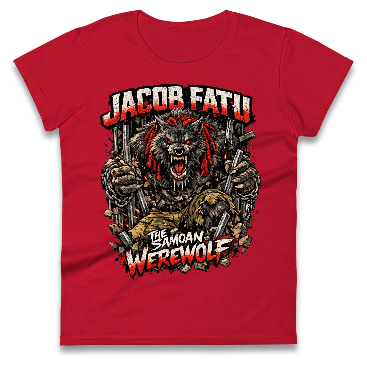 Jacob Fatu The Samoan Werewolf Ladies Shirt