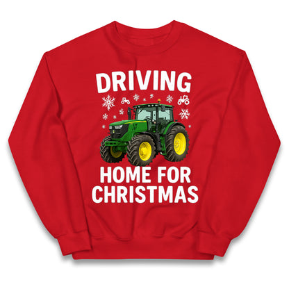 John Deere Tractor Christmas Kids Jumper
