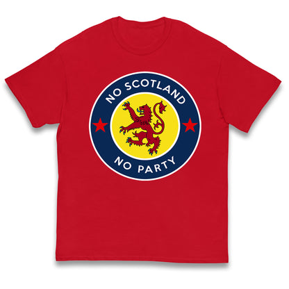 No Scotland No Party Kids T Shirt