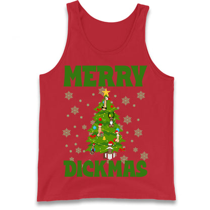 Merry Dickmas Funny Christmas Tank Top