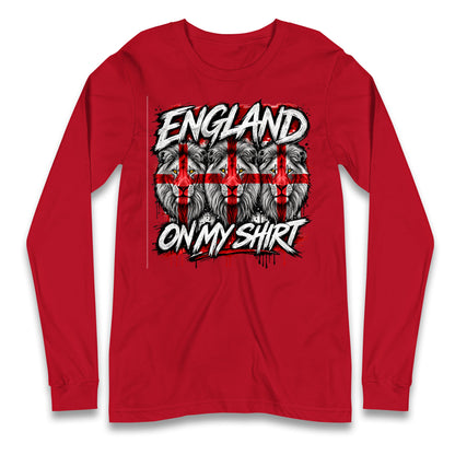England 3 Lions World Cup 2026 Longsleeve T Shirt