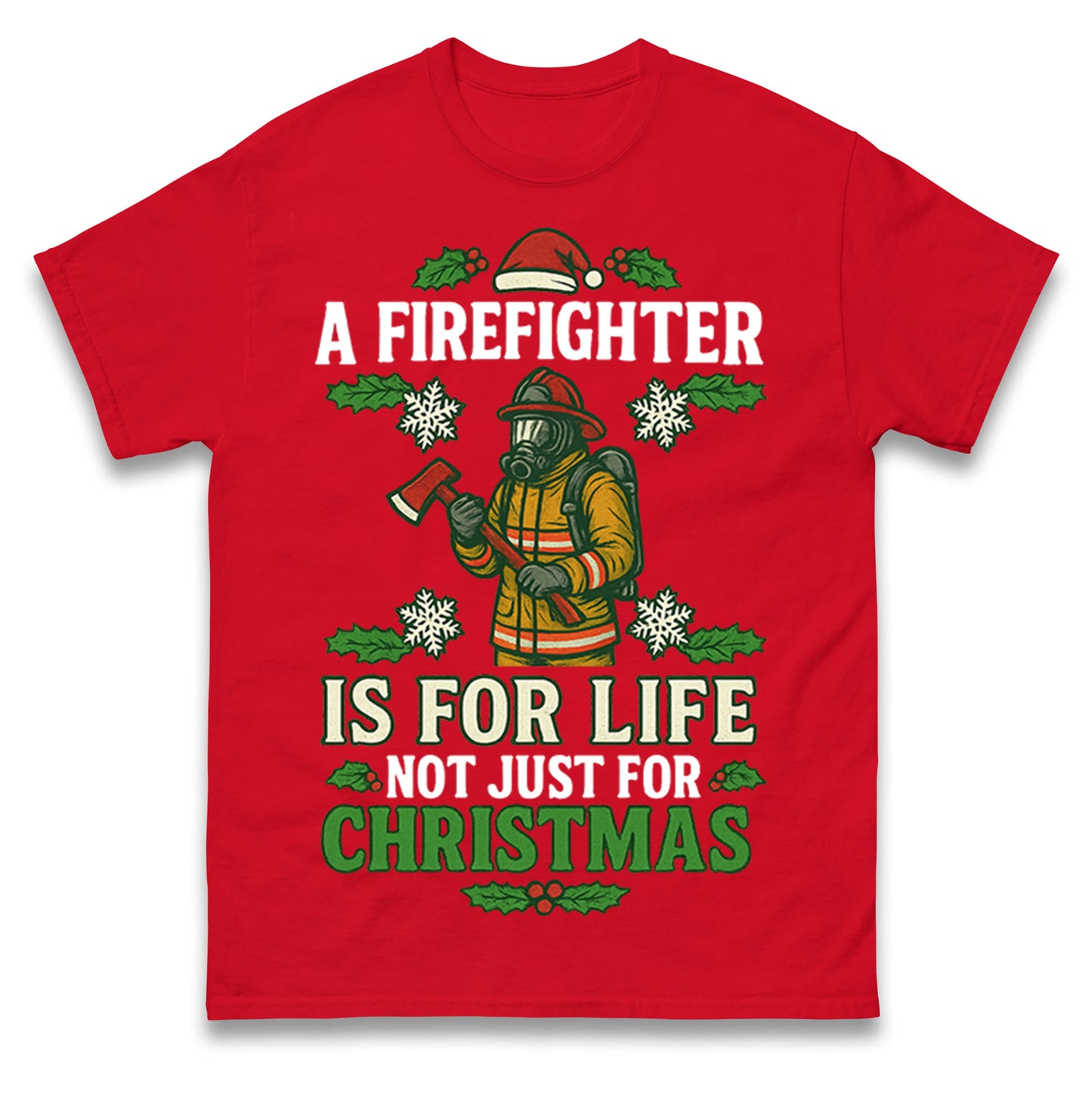 Firefighter Christmas T Shirt