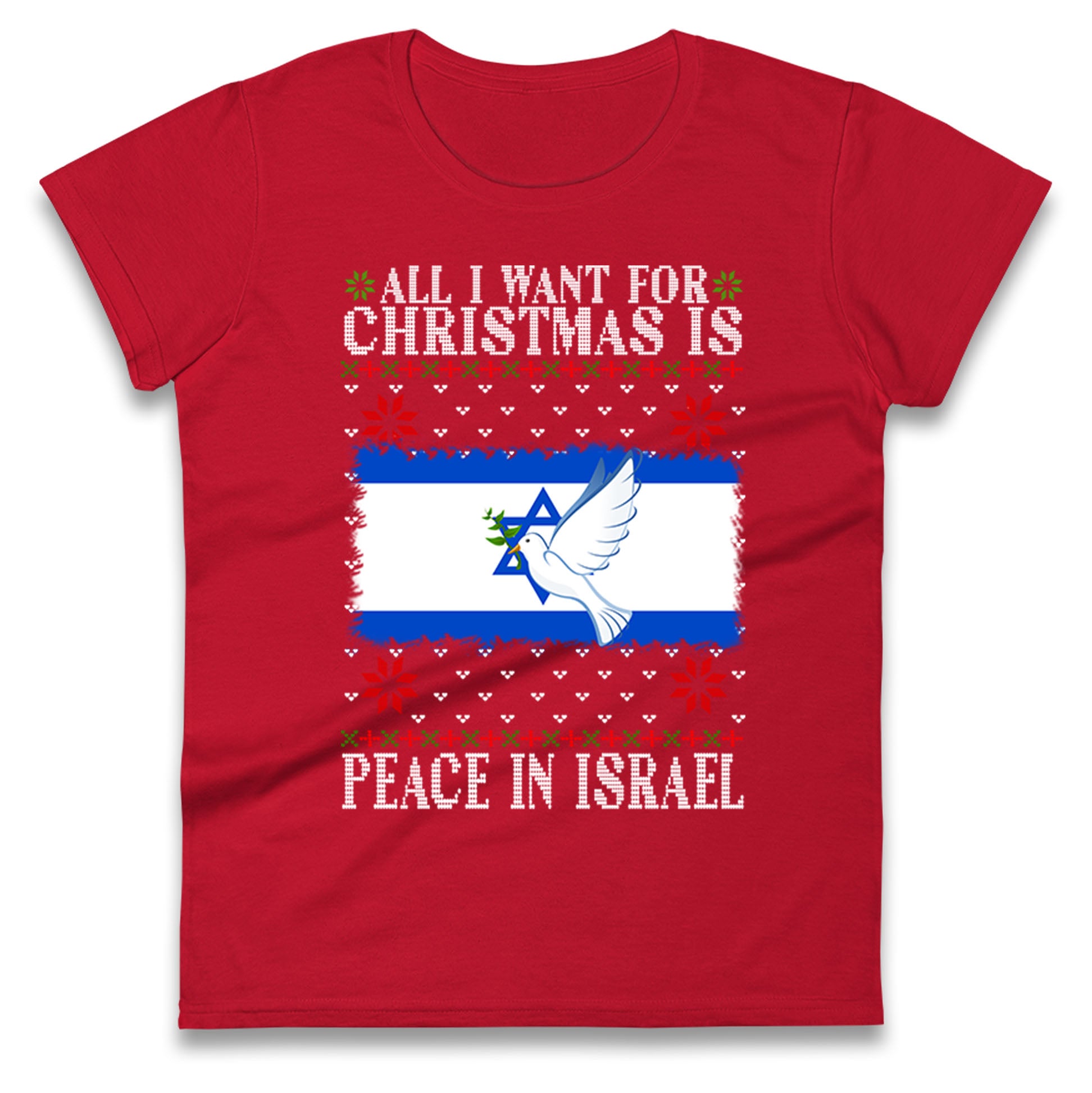 peace in israel womens t-shirt