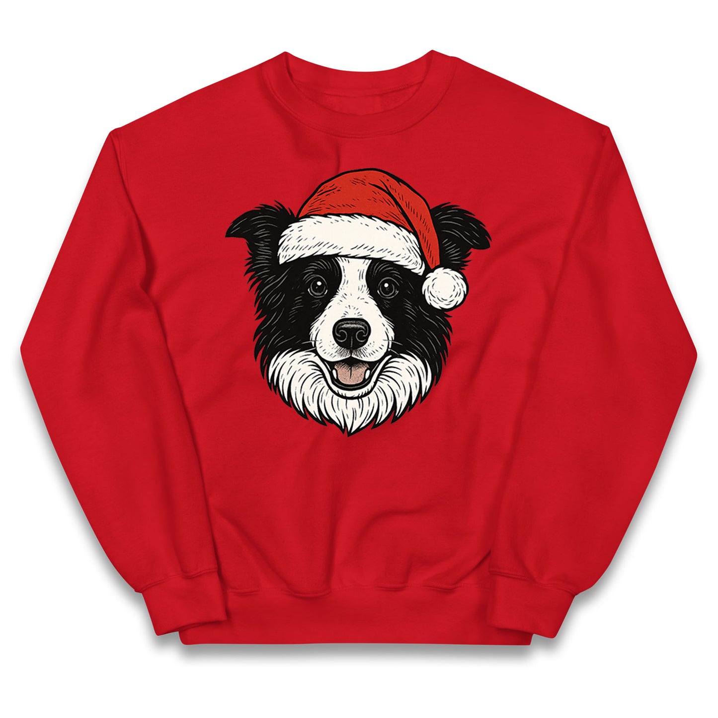 Border Collie Christmas Kids Jumper