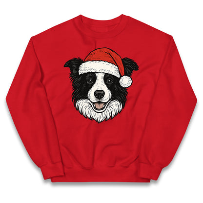 Border Collie Christmas Kids Jumper