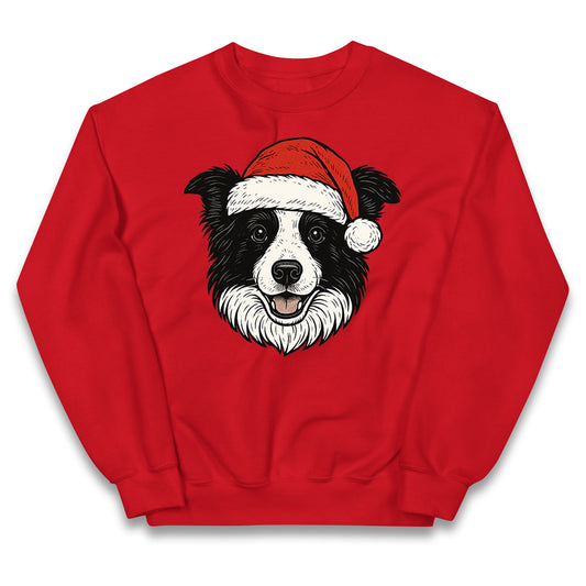 Border Collie Christmas Kids Jumper