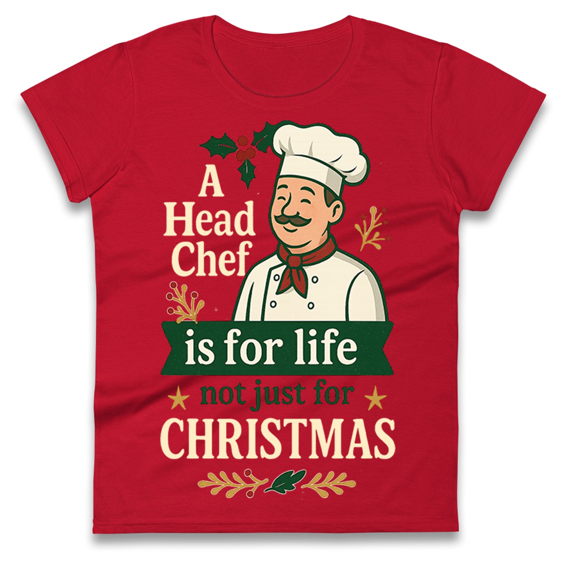 Head Chef Christmas Ladies T Shirt