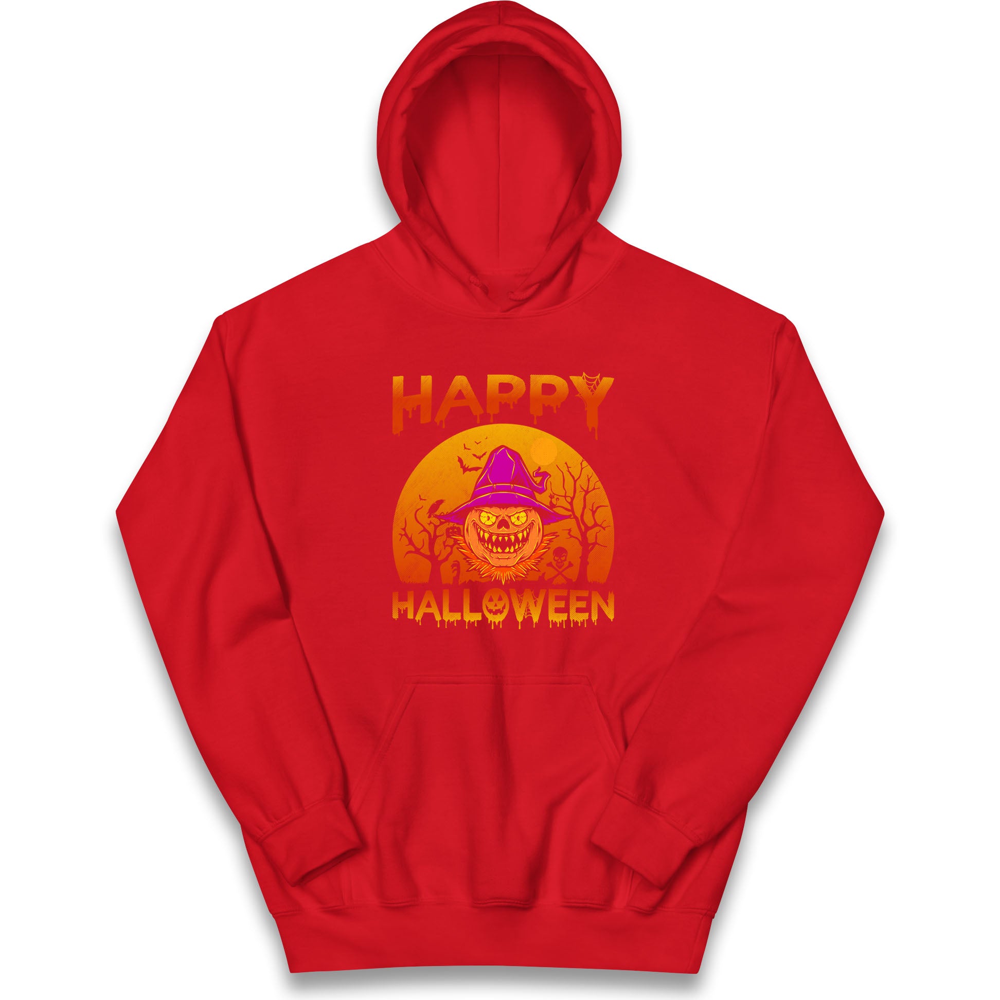 Happy Halloween Pumpkin Witch Hoodie
