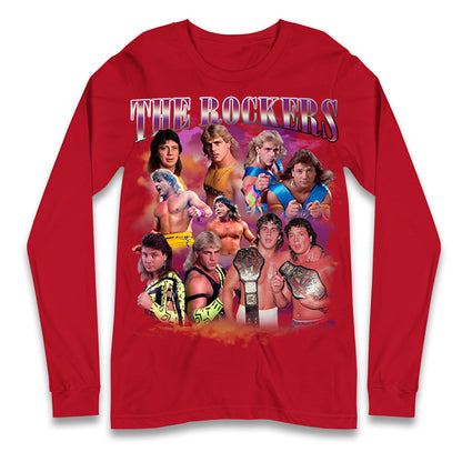 Retro The Rockers Bootleg Wrestling Long Sleeve T Shirt