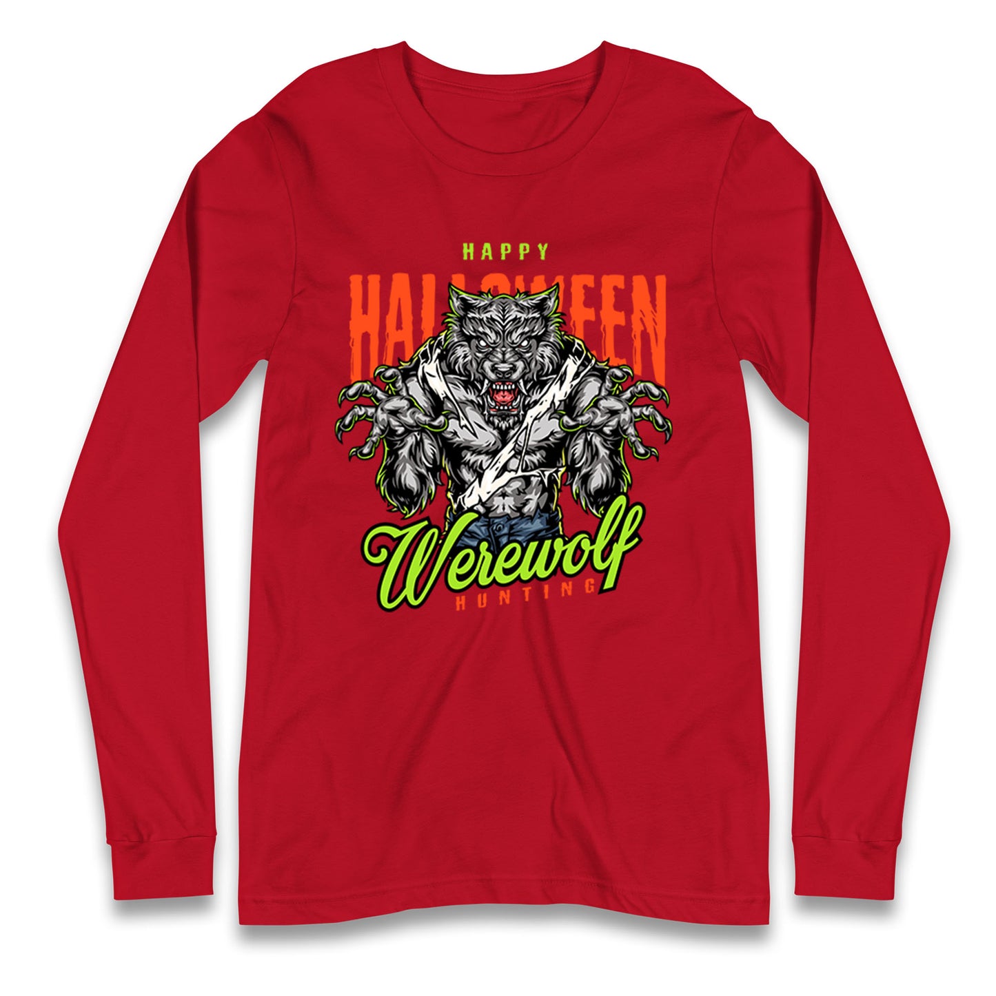 Halloween Werewolf Longsleeve T Shirt