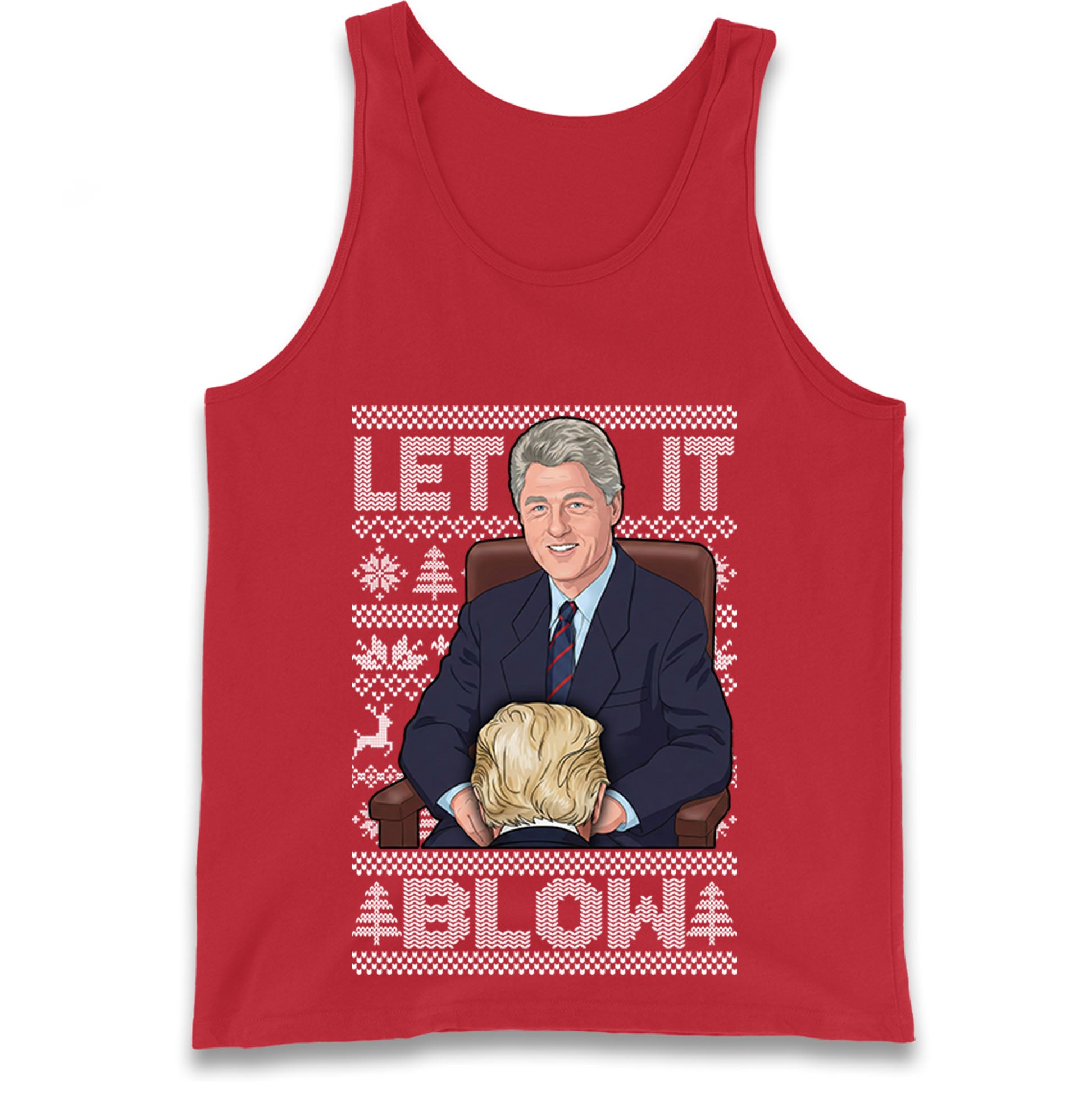Bill Clinton Christmas Tank Top 