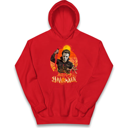 Michael Myers Happy Halloween Kids Hoodie