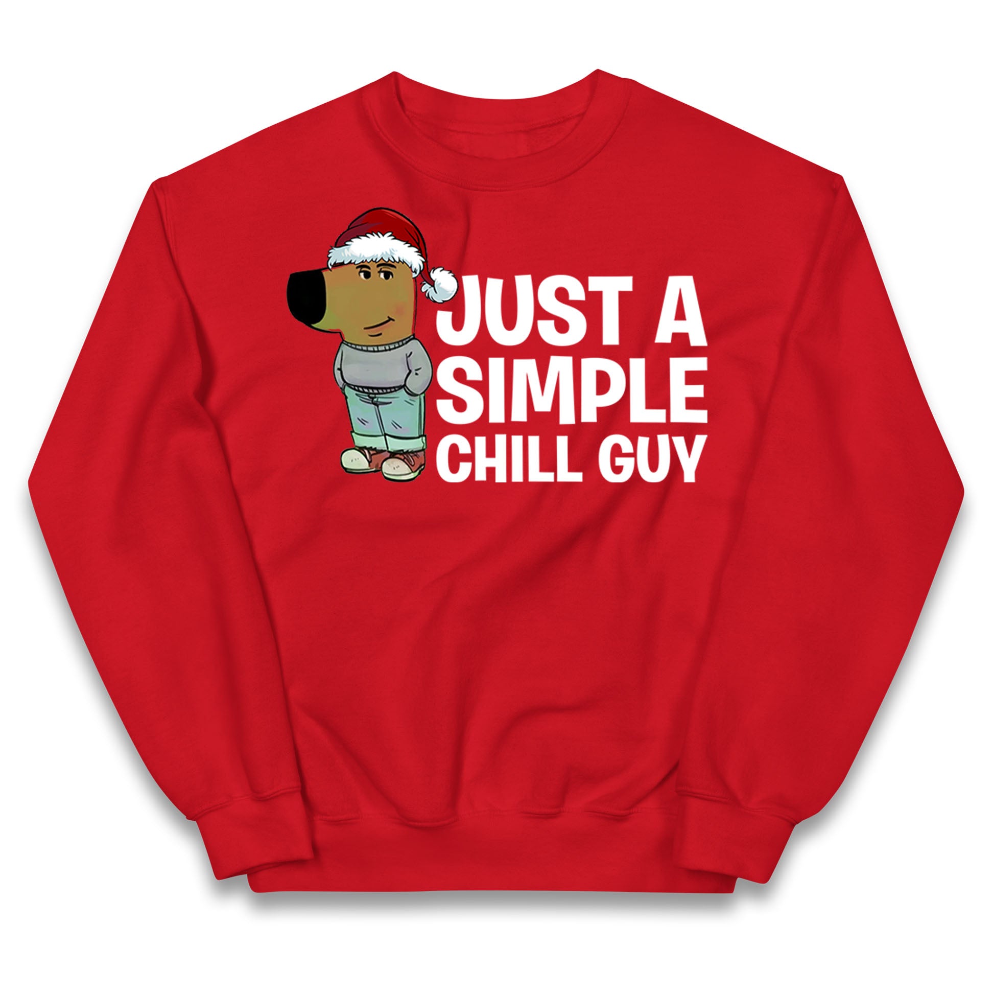 chill guy christmas jumper