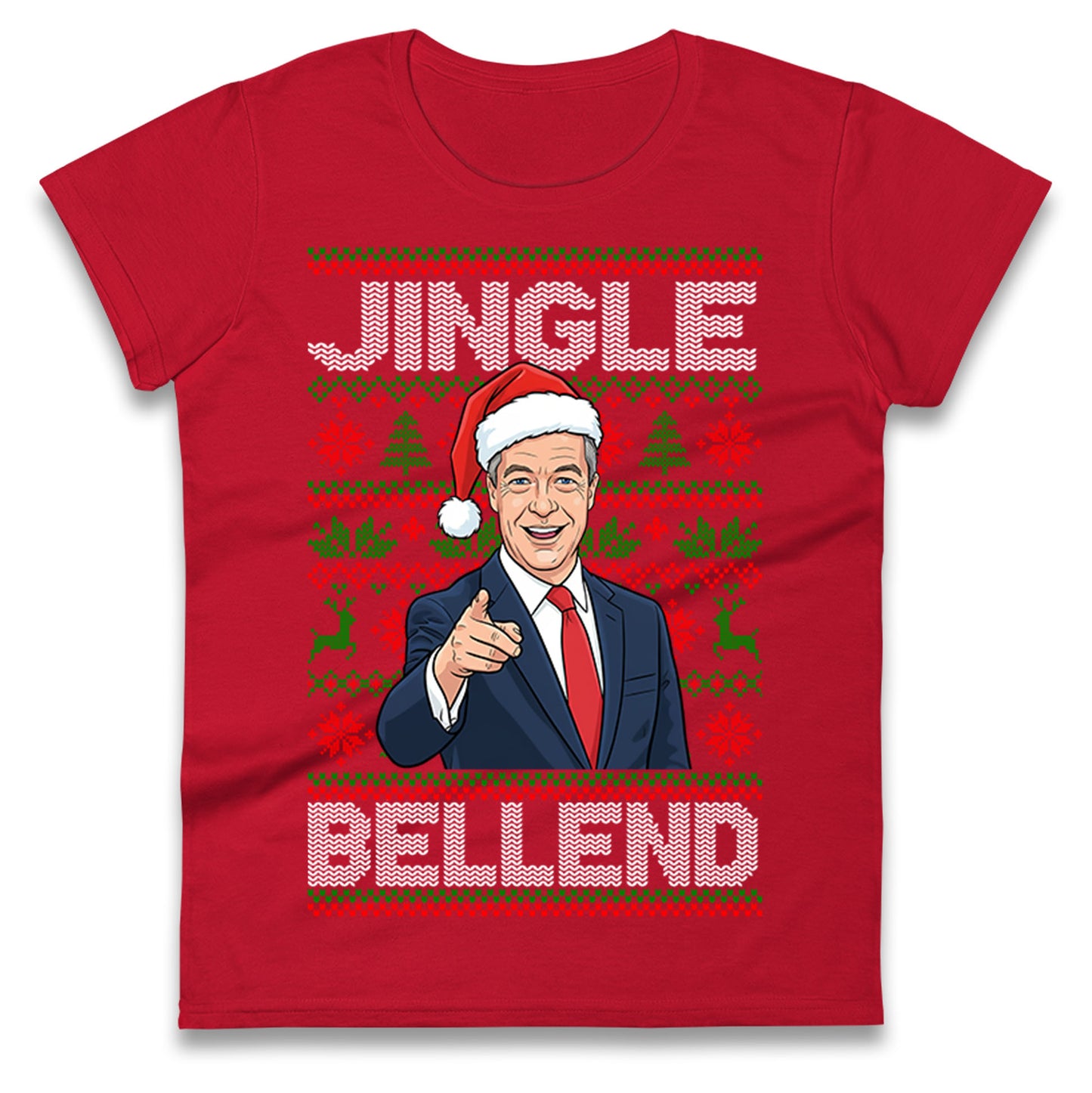Nigel Farage Christmas Ladies T Shirt