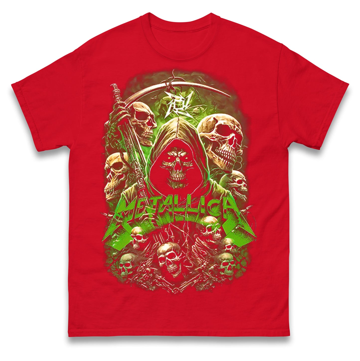 Metallica Green Skulls T Shirt