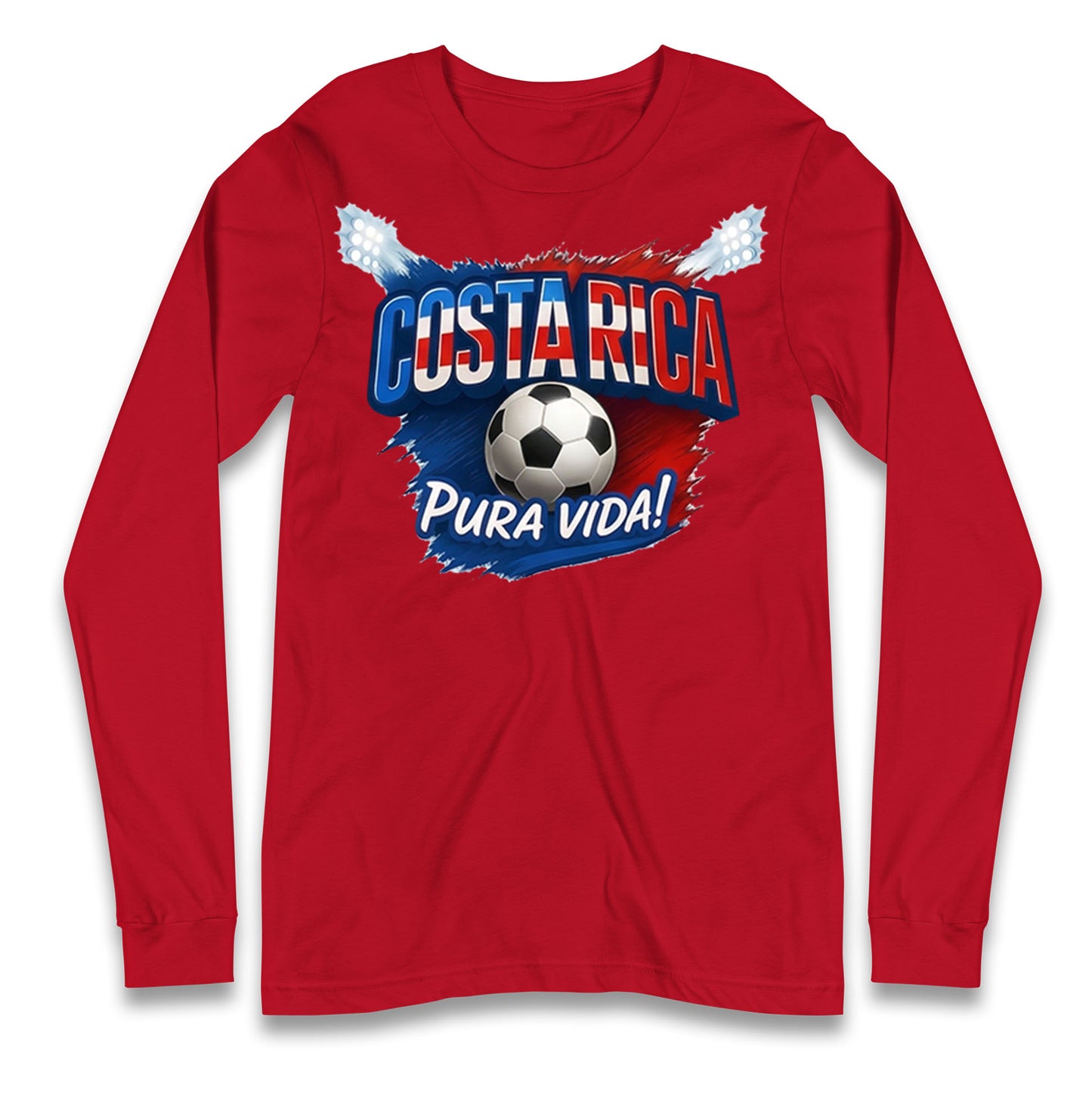 Costa Rica Retro World Cup Longsleeve T Shirt 