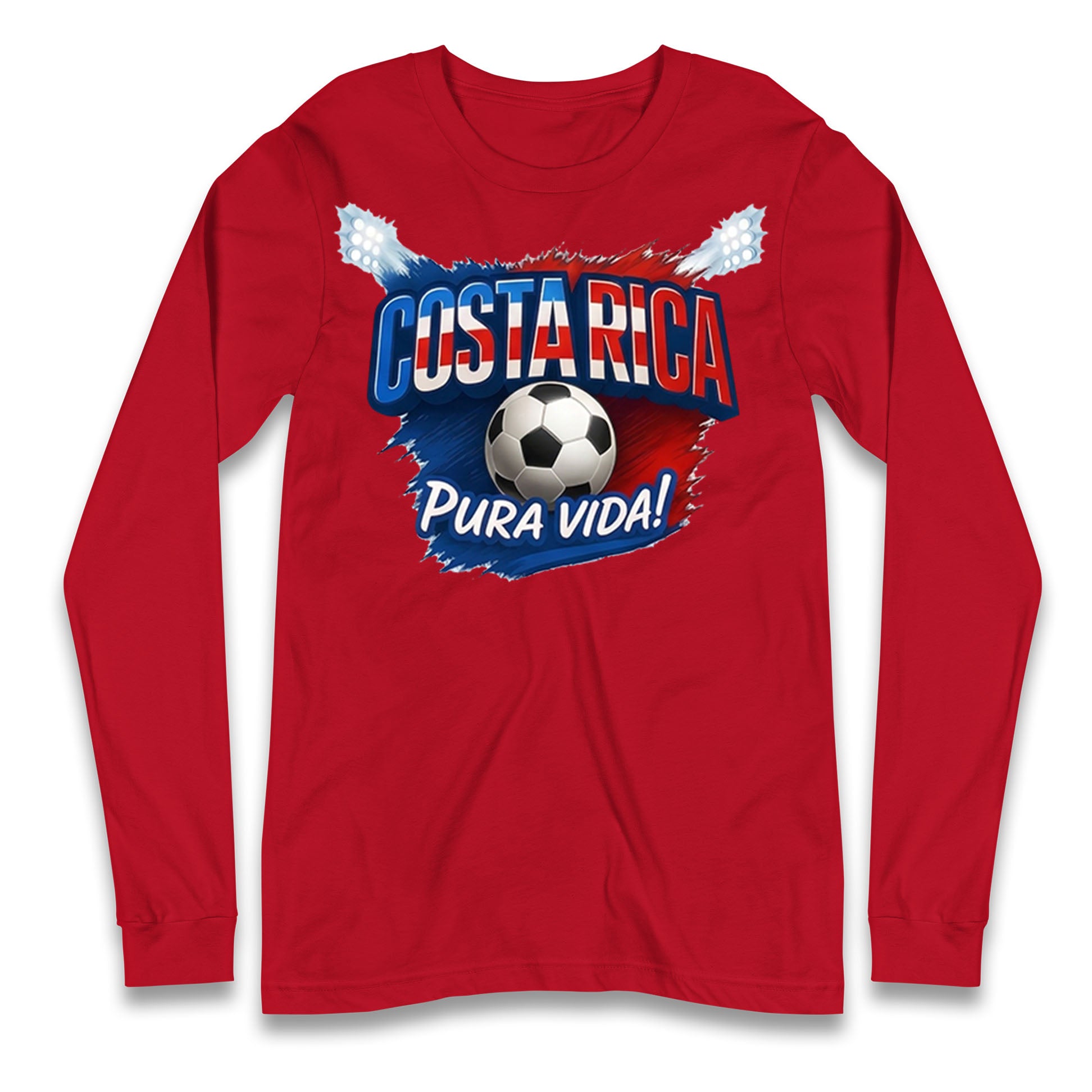 Costa Rica Retro World Cup Longsleeve T Shirt 