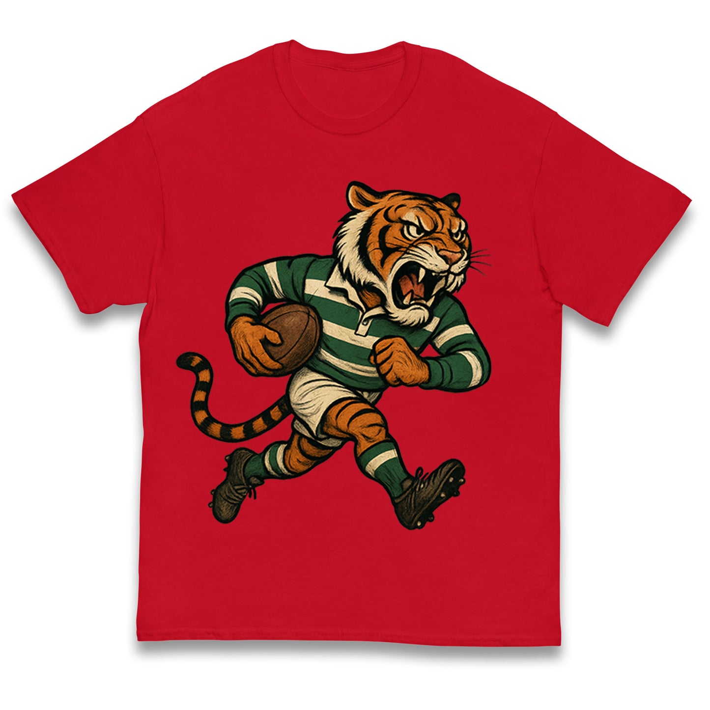 Retro Leicester Tigers Rugby Union Kids T Shirt