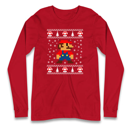 super mario christmas long sleeve t shirt
