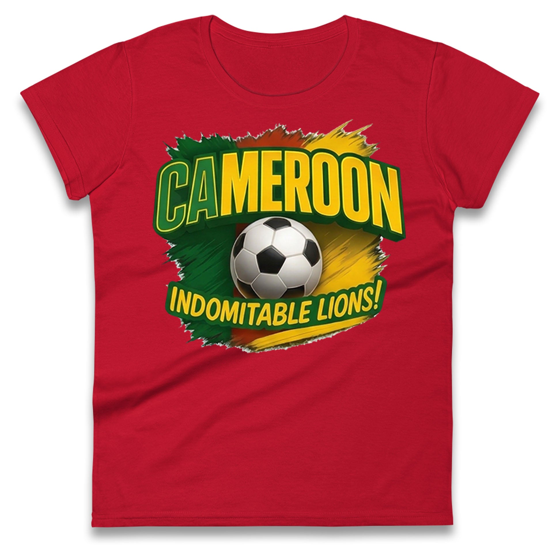 Cameroon Retro World Cup Ladies T Shirt